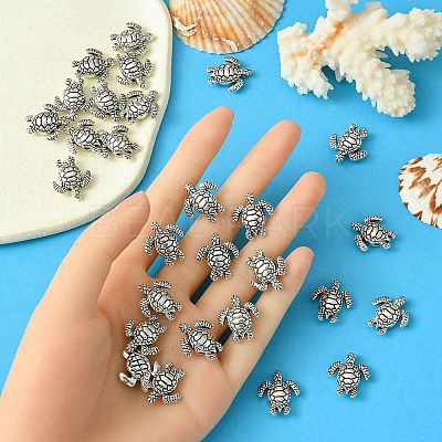 Tibetan Style Alloy Beads TIBEB-YW0001-24-1