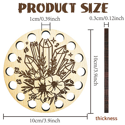 16-Position Wood Embroidery Thread Storage Trays TOOL-WH0056-033-1