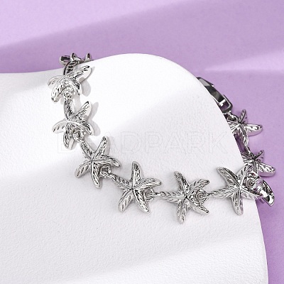 Brass Link Bracelets for Women BJEW-H209-01P-1