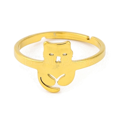 201 Stainless Steel Adjustable Rings for Women RJEW-D082-02E-1