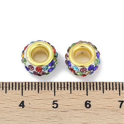 Alloy Rhinestone Clay Pave Beads ALRI-D300-04G-06-1