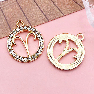 Zinc Alloy Crystal Rhinestone Pendants WGC2D94-01-1