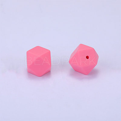 Hexagonal Silicone Focal Beads SI-JX0020A-07-1