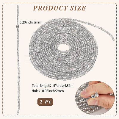 5 Yards Hollow PVC Tubular Synthetic Rubber Cord DIY-WH20002-646-1