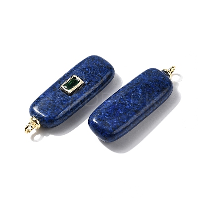 Natural Dyed Sesame Jasper Imitation Lapis Lazuli Pendants KK-Z137-04G-1