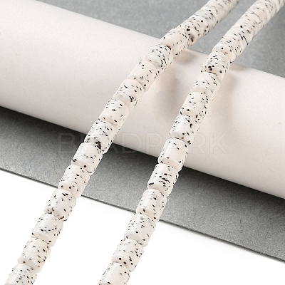 Imitation Bodhi Glazed Porcelain Beads Strands PORC-H011-01-1