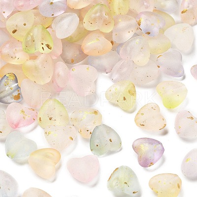 Frosted Transparent Acrylic Beads OACR-F013-01-1