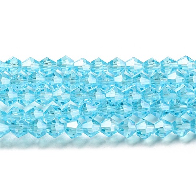 Transparent Electroplate Glass Beads Strands GLAA-F029-3mm-C20-1