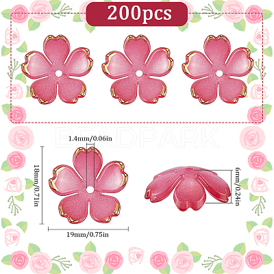 200Pcs Acrylic Bead Caps OACR-SC0001-83A-1