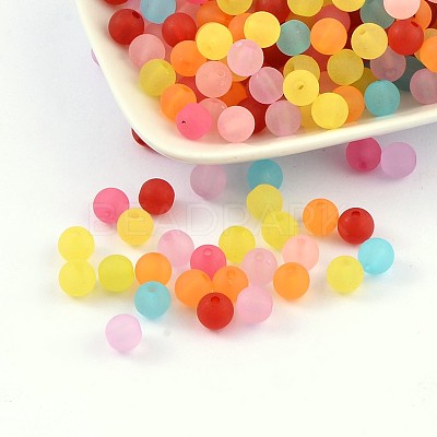 Transparent Acrylic Ball Beads FACR-R021-8mm-M-1