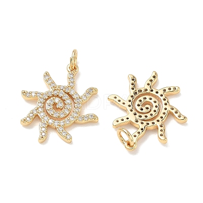 SHEGRACE Brass Micro Pave Clear Cubic Zirconia Pendants XGRQ3P135-635G-1