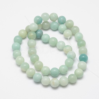 Round Natural Flower Amazonite Bead Strands X-G-I183-02-6mm-1