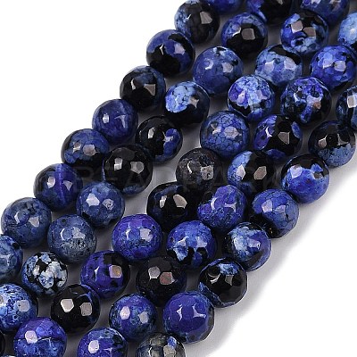 Natural Fire Crackle Agate Beads Strands G-C082-A01-32-1