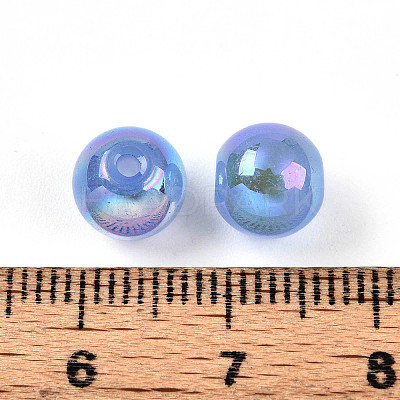 Electroplate Pearlized Glass Pearl Beads EGLA-T021-14B-06-1