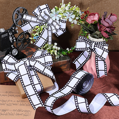 Polyester Ribbons SRIB-WH0011-436C-1