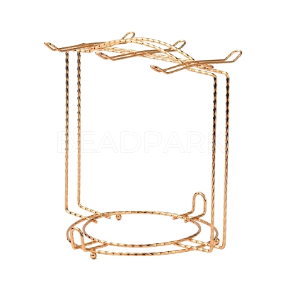 Iron Tea Cups Display Stands DJEW-WH0038-45G-1