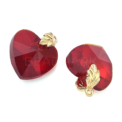 Brass Glass Pendants KK-H259-07G-1