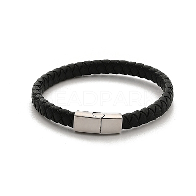 Braided Microfiber Leather Cord Bracelets BJEW-P328-07B-P-1