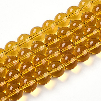 Transparent Glass Beads Strands GLAA-T032-T10mm-23-1