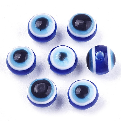 Evil Eye Resin Beads RESI-R140-8mm-01-1