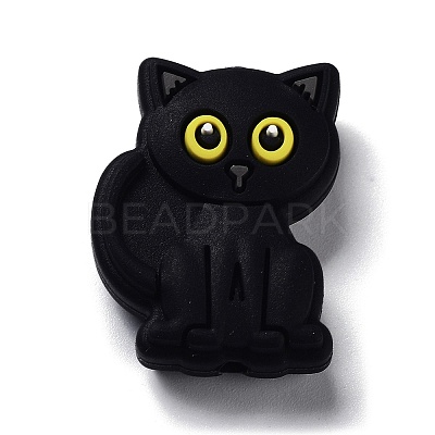 Black Cat Silicone Beads SIL-R014-03-1