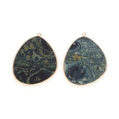 Natural Rhyolite Jasper Pendants G-E526-02L-1