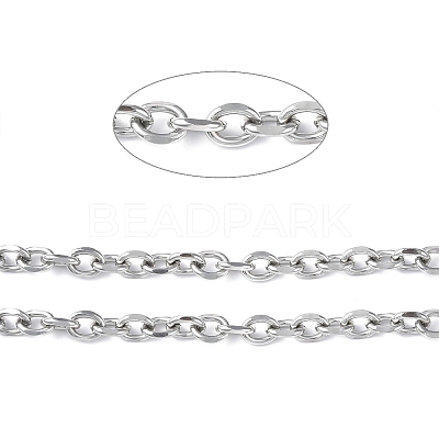 Oval Oxidation Aluminum Cable Chains CHA-K003-05P-1