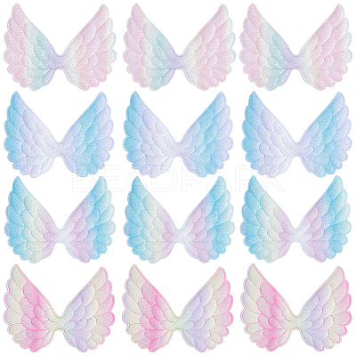 40Pcs 4 Colors Angel Wing Shape Sew on Patches Applique FIND-GF0005-44-1