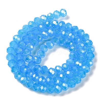Baking Electroplate Glass Beads Strands DGLA-A039-J6MM-B12-1