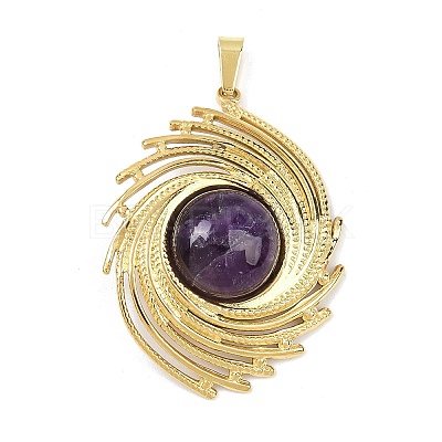 Natural & Synthetic Mixed Gemstone Pendants STAS-B109-01G-1