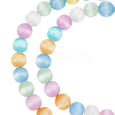 1 Strand Dyed Natural Selenite Beads Strands G-GO0001-75-1