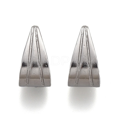 Tarnish Resistant 304 Stainless Steel Snap On Bails STAS-P249-07P-1