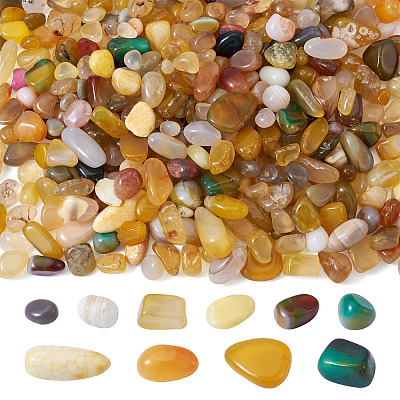 250G Dyed & Heated Natural Agate Beads G-TA0002-73G-1