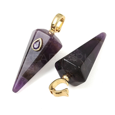 Natural Amethyst Pointed Pendants GG-CBA19F2-02G-07-1