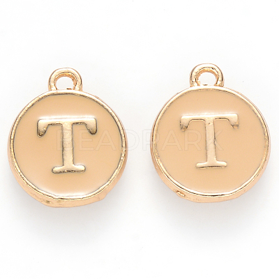 Golden Plated Alloy Enamel Charms ENAM-S118-06T-1