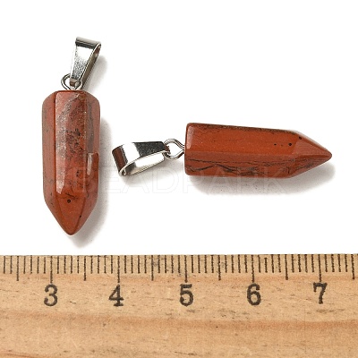 Natural Red Jasper Pendants G-Z067-07P-11-1