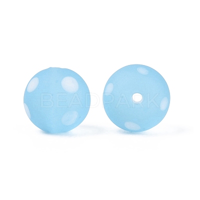 Frosted Handmade Lampwork Beads LAMP-Q039-10F-1