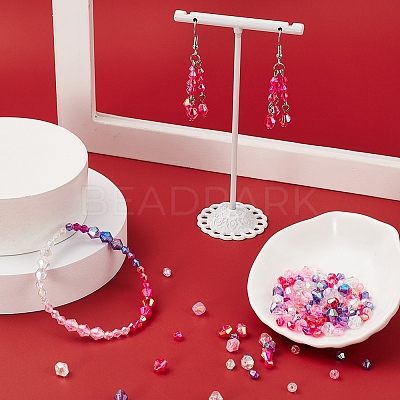 8 Style Bicone AB Color Plated Eco-Friendly Transparent Acrylic Beads TACR-YW0001-37A-1