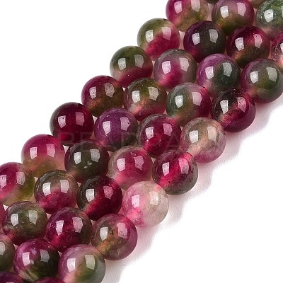 Dyed Natural White Jade Beads Strands G-T138-8mm-210-13-1