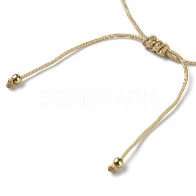 Natural Moonstone Chips Braided Bead Bracelets BJEW-JB09851-06-1