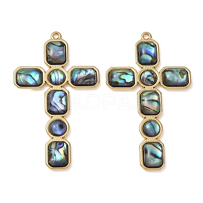 Natural Paua Shell Big Pendants SH-CBA11D7-33B-G-1