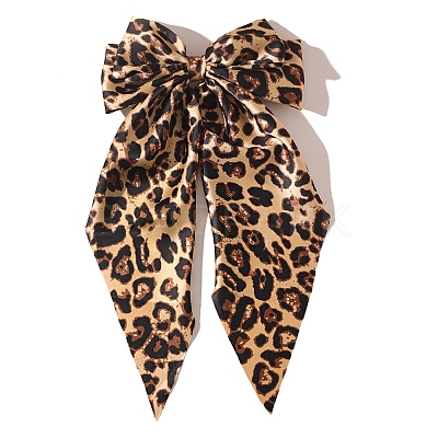 Leopard Print Bowknot Hair Barrettes PW-WGE0377-01-1
