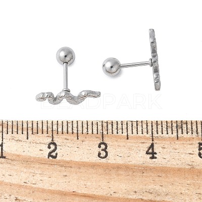 304 Stainless Steel Stud Earrings for Women EJEW-E603-02P-1
