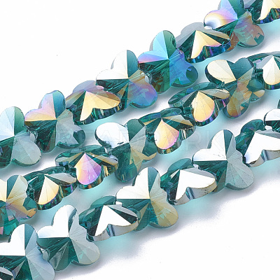 Electroplate Glass Beads EGLA-Q091-14mm-B06-1
