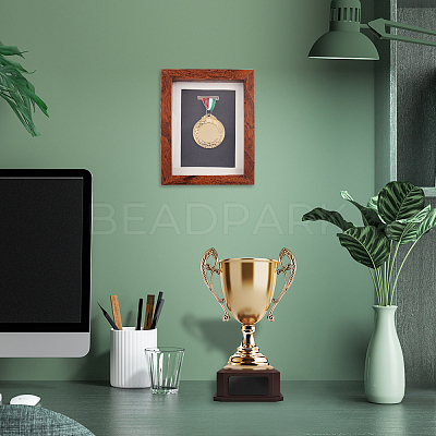 Rectangle Wood Medal Display Frame AJEW-WH0348-322A-1