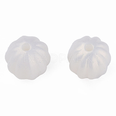 Spray Painted Acrylic Beads MACR-T037-01G-1