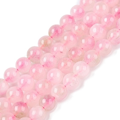 Dyed Natural White Jade Beads Strands G-T138-6mm-210-20-1