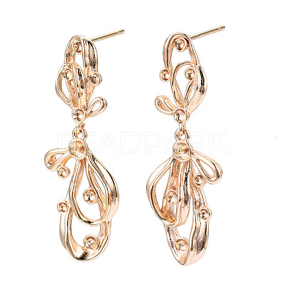 Brass Stud Earring Findings KK-N216-408-1