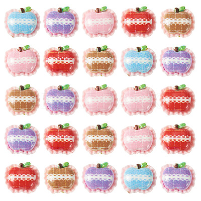 30Pcs Opaque Resin Cabochons RESI-TA0005-79D-1