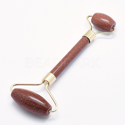Synthetic Goldstone Brass Face Massager MRMJ-G009-19G-1